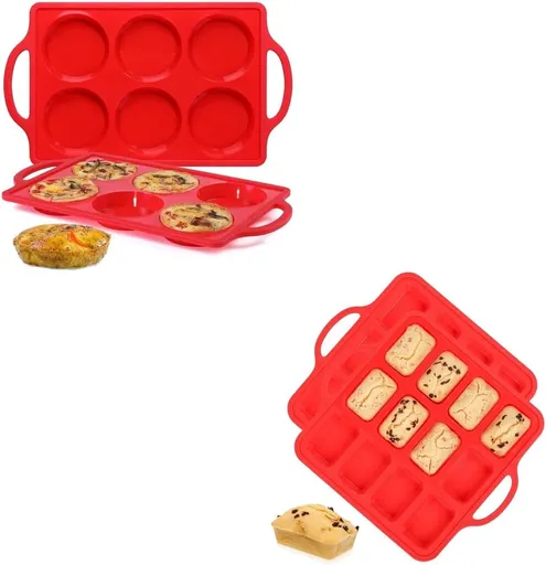 Silicone Muffin Top Pan & Silicone Mini Loaf Pan