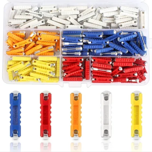 Torpedo Fuse, 200 pcs Car Torpedo Fuse For Classic Car Motorcycle, Car Torpedo Fuse With Storage Box And Continental
