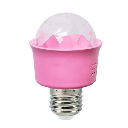 LED 3W Bulb Projection Color Changing Holiday KTV Ambience Decoration Phantom Light RGB Colorful E27 Light Head Plug and Play