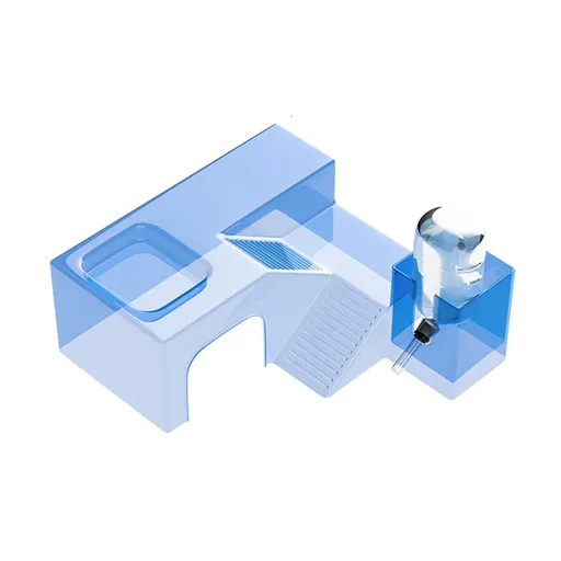 Clear Hamster Platform Transparent Plastic for Small Pet Cage Rest Play Exercise - Blue