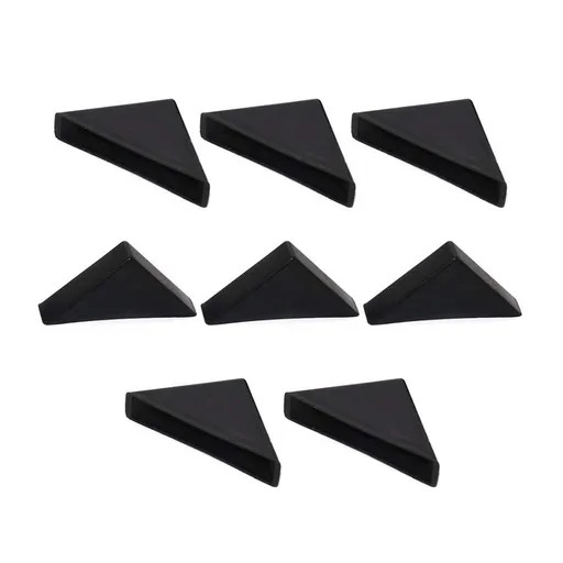 8 Pieces Black Triangle Shape Plastic Glass Corner Guards Covers Protectors well made and durable.