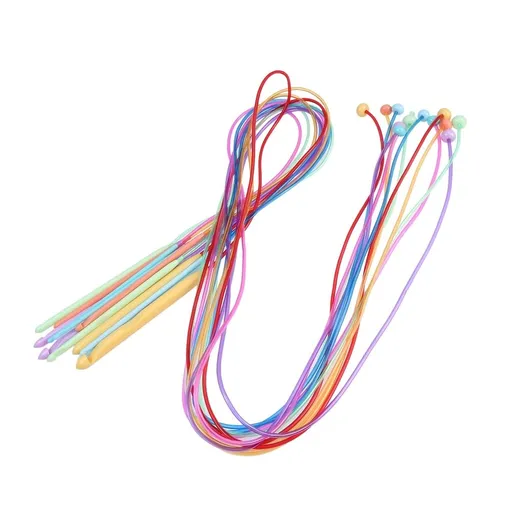 12 pieces of colorful carpet crochet hook sets in different sizes - professional needles for yarn production and knitting
