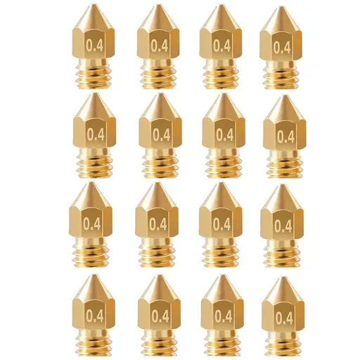 16Pcs 3 Nozzles 0.4mm, Extruder Nozzles 0.4mm Compatible for Series 3D Printer Brass Nozzles(1.75mm)