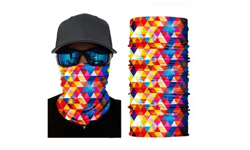 Cycling Mask Neck Tube Warmer Reusable Windproof Scarf UV Resistance Outdoor Sports Washable Face Neck Mask Cover(Yellow)
