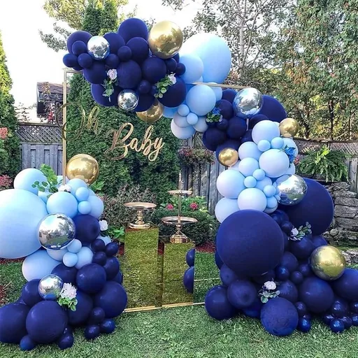 Balloon Arch Kit, 116 PCS Navy Blue Balloons Macaron Blue Balloons Balloon Garland Kit Blue Balloon Arch Party Balloons Latex Balloons for Baby Shower Decorations Wedding Decorations Birthday