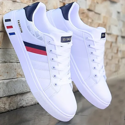 Koonexy Men'S Skate Shoes Low-Top Sneakers Pvc Sole Casual Sneakers Formal - Gray - Size 9(AU9/EU42)
