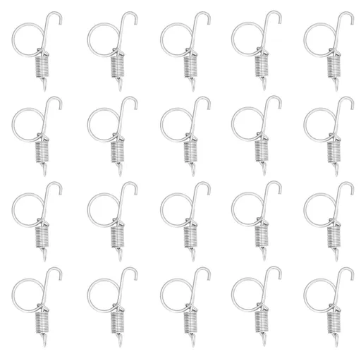 20PCS Cage Door Spring Hook Metal Finger Spring Latch Hook for Fixing Rabbit Pet Cage Door Farming EquipmentS 6x2.1cm