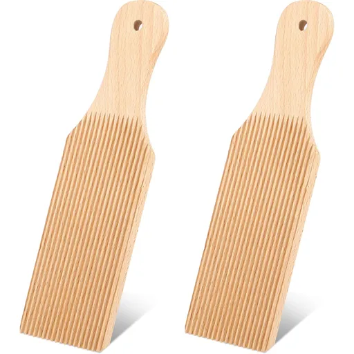 2 Pcs Wooden Board, Wooden Butter Paddles, Spaghetti Macaroni Pasta Board Practical Maker, Homemade Pasta Making