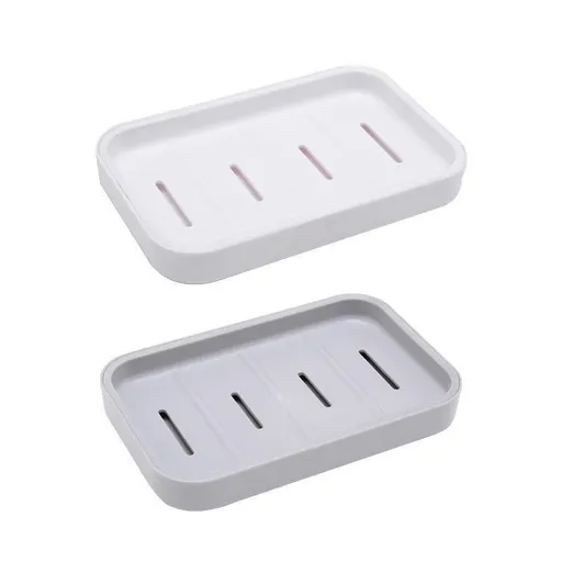 4PCS Draining Soap Dishes, Dishwashing Sponge Soap Holder with Water Tray, Keep The Place Dry, Easy to Clean Soap Cases, Suitable