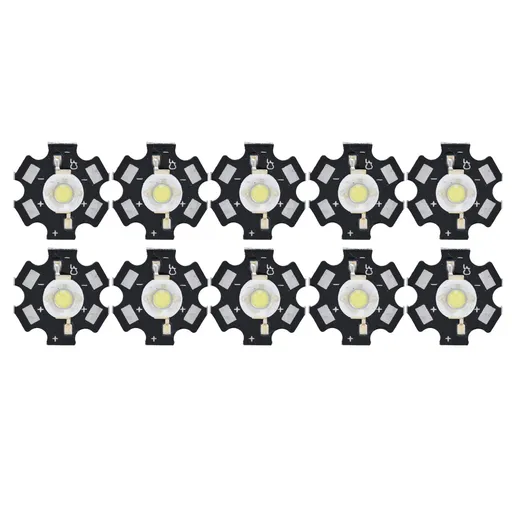 10Pcs Ultra Bright LED Chip 3V DIY Light Beads for Ceiling Light Downlight Flashlight Table LampWhite Light 6500K 3W