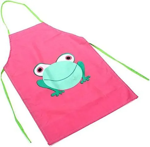 Childrens Frog Kitchen Apron Pink