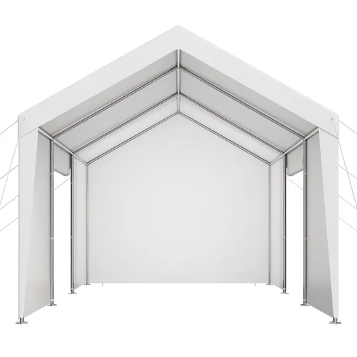 Carport Car Canopy 12x20FT Heavy Duty Car Shelter with Sidewalls Grey