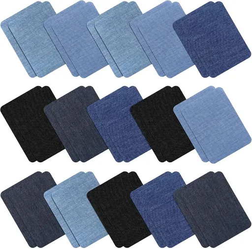 Clothing Repair Patches - 30 Pieces - self-adhesive jeans patches - Repair a hole in clothing - iron-on patches for clothing repair - Repair - clothing repair for jeans - patch - repair cloth - iron-on for denim jeans repair