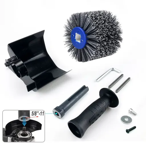 Nylon Abrasive Wire Drum Polishing Wheel for Portable Belt Sander and Angle Grinder, Rotary Brush for Wood Sanding, Metal Drawing, Rust Removal, Deburring and Surface Finishing (UNC Thread)