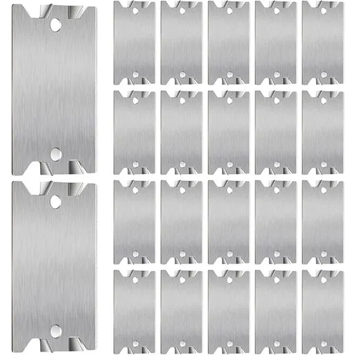 50 Pcs Nail Plates for Wood Studs, 1.5" x 2.5" Cable Wire Protector with Pointed Prongs, Steel Safety Plates, Anti Nail Protection for Protects Plumbing and Wiring