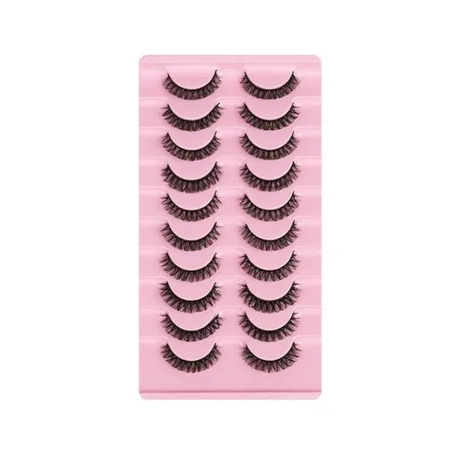 10 Pair False Eyelashes Russian D-Curl Mink Full Curled