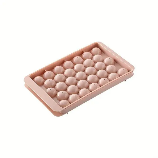 Round Ice Cube Tray, mini Ice Ball Maker Mold with lid for Freezer Circle Ice Cube molds Making 1 inch * 33