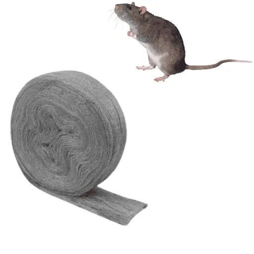 Steel Wool Mice Control, 3 inch × 13 ft Steel Wool Roll, Fill Fabric DIY Kit for Holes, Wall Cracks, Pipeline, Vents in Garden and House