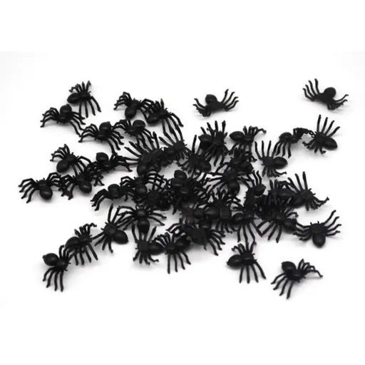 36x MINI FAKE SPIDERS Trick Halloween Scary Arachnids Joke Prank Small Gag Toy Bug