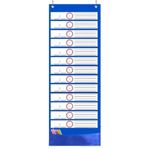 Schedule Pocket Transparent Timetable Hanging Bag Accessories Schedules Teaching aids Auxiliary Tool Work Time Schedule