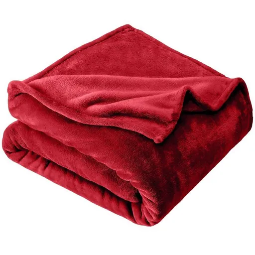 Tiny Flannel Fleece Cuddle Blanket, Light Soft Plush Mini Throw For Multi Scenarios, Red, 45X65cm, Size XXS, Portable Small Blanket
