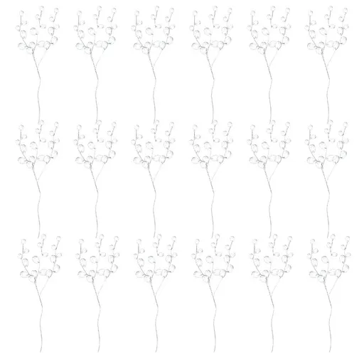 60-Piece Crystal Bud Branch Flower Picks with Flexible Aluminum Wire for Wedding, Party, and Event Decorations
