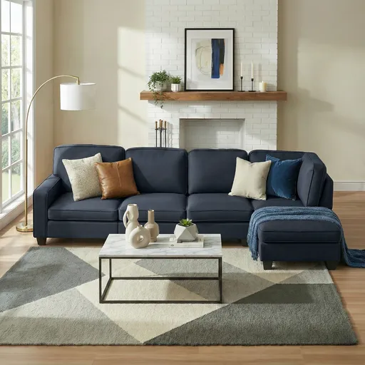 Artiss Modular Sofa Chaise Set 5-seater Dark Grey