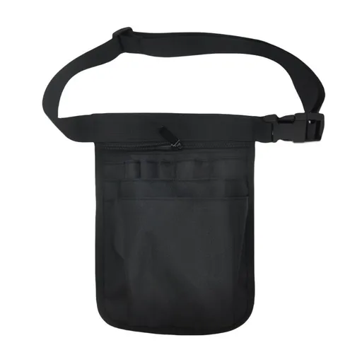Medical Organizer Belt for Nurse, Multi-Compartment Nurse Storage Waist Bag Pouch for Medical Scissors Care Kit Tool,Black