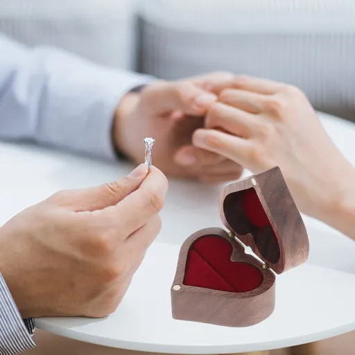 Box Wooden Ring Box Men's Rings Ring for Men Rings for Man Mens Rings Finger Rings for Men Ring Bearer Pillow Heart Ring Engagement