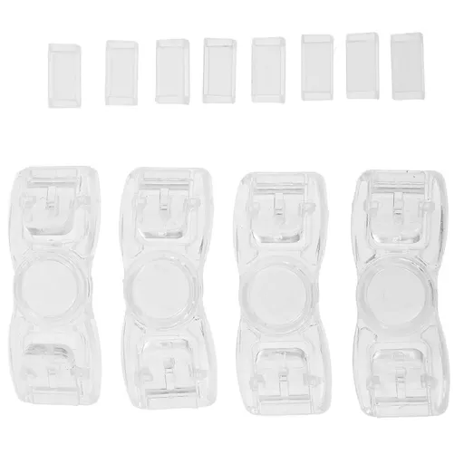 4 Pack Swimming Goggle Buckles, Replacement Straps Clips and Buttons, Transparent