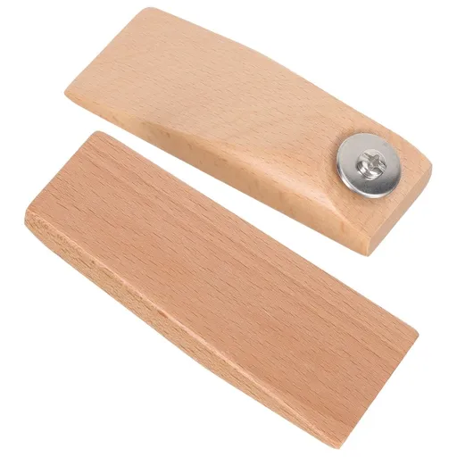 2Pcs Wooden Pot Lid Handle Replacement Knob Khaki Easy Install Convenient Grip