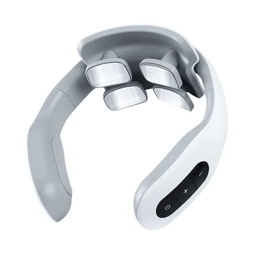 Portable Neck Electric Pulse Massager with Heat, Unit, 4 Head Lymphatic Massager for Pain Relief Deep Tissue, Units Neck Massager
