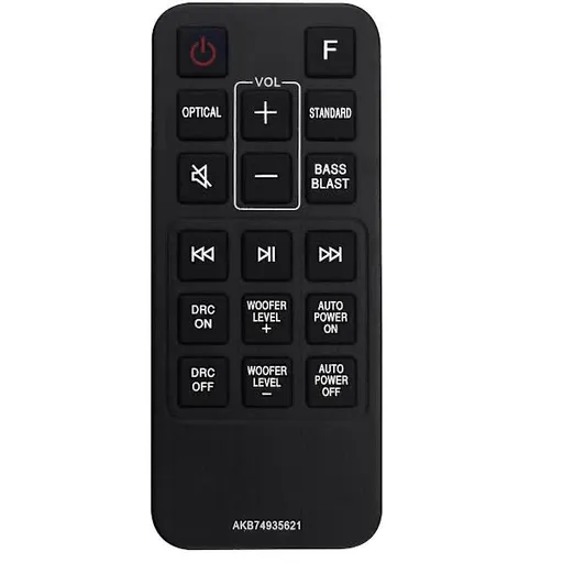 Replacement Remote Control AKB74935621 Compatible with LG Soundbar SJ2 SJ2.AEUSLLK SJ2.DEUSLLK