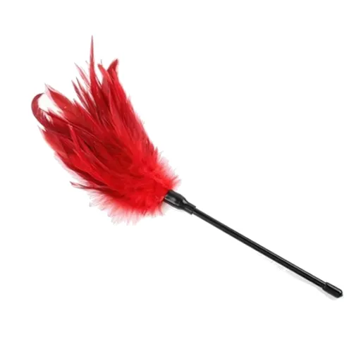 House Of Dasein Feather Play Tickler Bdsm Clit Kink Fetish Restraints - Red
