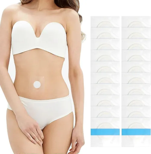 20Pack Disposable Organic Castor Oil Pack Wrap for Belly Button - Clean and secure Alternat