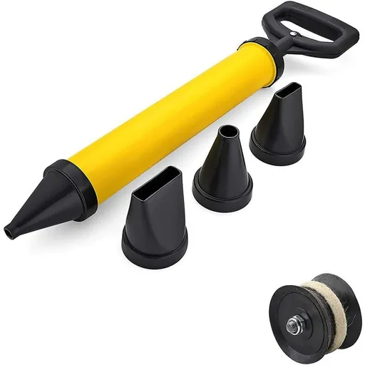 Cement Grout Gun Mortar Joint Gun - Manual Mortar Pump With 4 Nozzles - Mortar Gun With Accessories