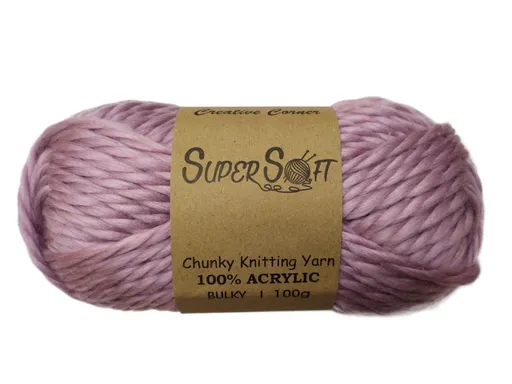 Chunky Yarn 100G Super Soft Pink 12 Piece