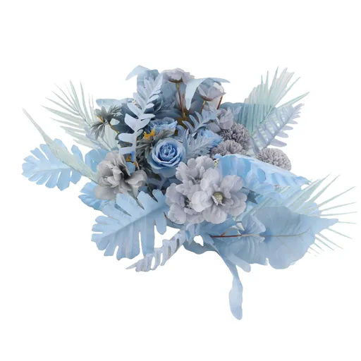 Artificial Wedding Floral Swag Simulation Decorative Wedding Background Hanging Flower Blue