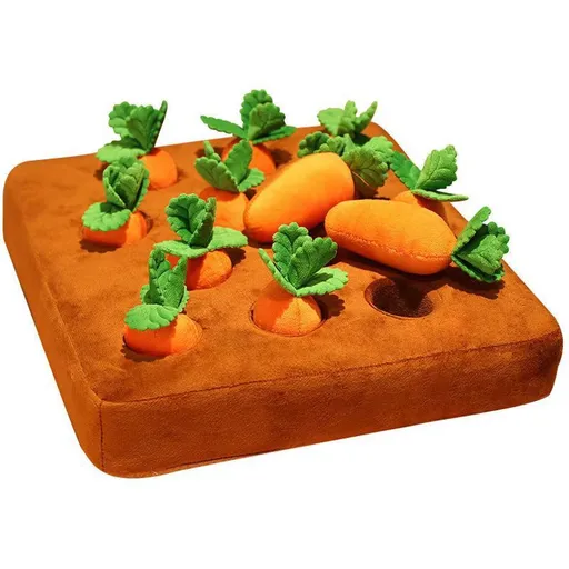 Carrot Dog Toy, Carrot Snuffle Mat for Dogs, Carrots Plush Puzzle Toys, Carrots Enrichment Dog Puzzle Toys, Hide and Seek Carrot