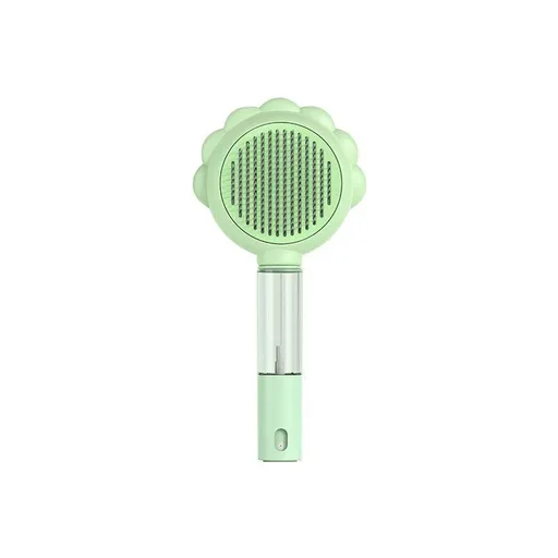 Cat Grooming Brush 3 in 1 Spray Function Self Cleaning 140 Degree Curved Pins for Short Medium Long Hair Cats