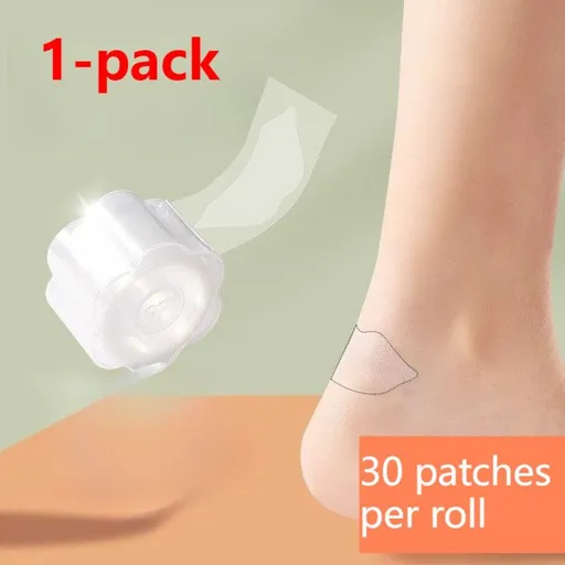 Roll of Invisible Anti-Blister Stickers, Heel Wear-Resistant Pads, Waterproof Multi-Purpose Anti-Friction Tape—Transparent