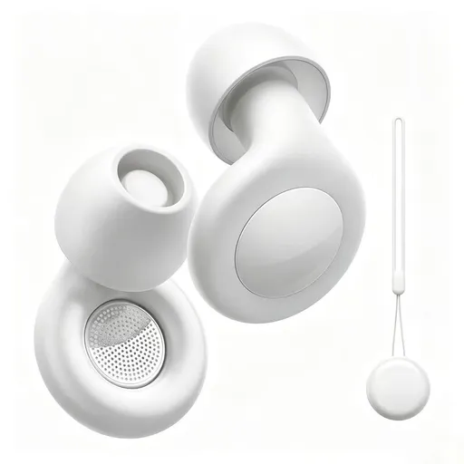 Silicone Earplugs Noise Reduction 28dB Sleep Waterproof Glossy noise-cancelling earplugs white + long silicone cord