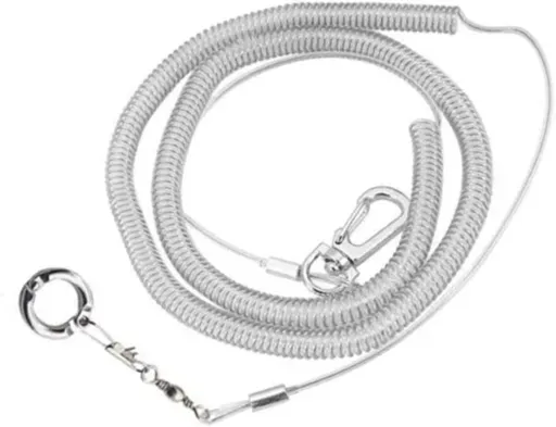2pcs Parrot Flying Rope,3m Ultra Light Anti Bite Portable Bird Flying Training Leash Parrot Foot Chain Pet Bird Supplies for Macaw Greys Parakeet Cockatoo（Foot Ring No. 4）