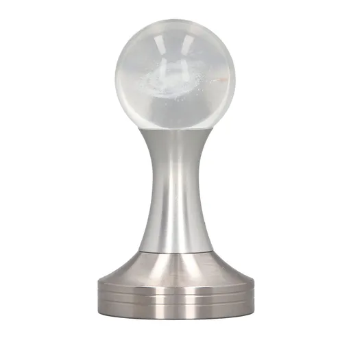 Coffee Tamper Food Grade Stainless Steel Crystal Ball Coffee Powder Hammer for Kitchen Shop Silver Pillar 53mm/2.1in