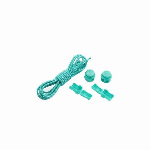 No Tie Elastic Shoelaces with Toggle Locks for Sneakers Running Walking Shoes - Lake Green
