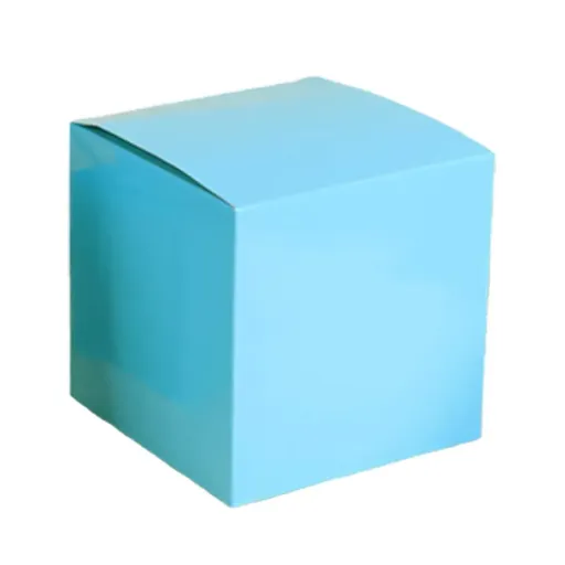 50pcs Colourful Square Paper Boxes Gifts Packaging Craft Supplies Storage Boxes - Blue-10x10cm