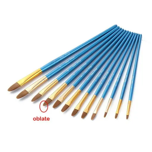 Artist Paint Brush Set (Acrylic Oil Watercolor Tools, Professional), 12 Professional Brushes Handle Thick Paints, Artist Paint Brushes 12Pcs/Set Acrylic