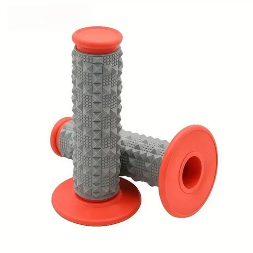 Art Forest Off Road Motorcycle Handlebar Grips Rubber Red