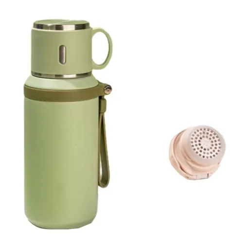 Stainless Steel Tea Infuser Tumbler | Vacuum Insulated Travel Mug | Stainless Steel | Hot & Cold Beverage Cup | Tea-Water Separation Design | BPA-Free