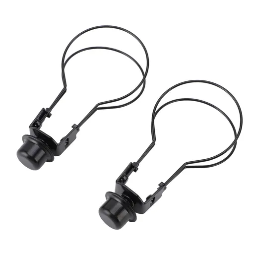 Bulb Clip Adapter Metal Wire Rust Proof Clip On Bulb Lampshade Holder with Finial Top for Table Lamp Floor Lamp 2pcs Black